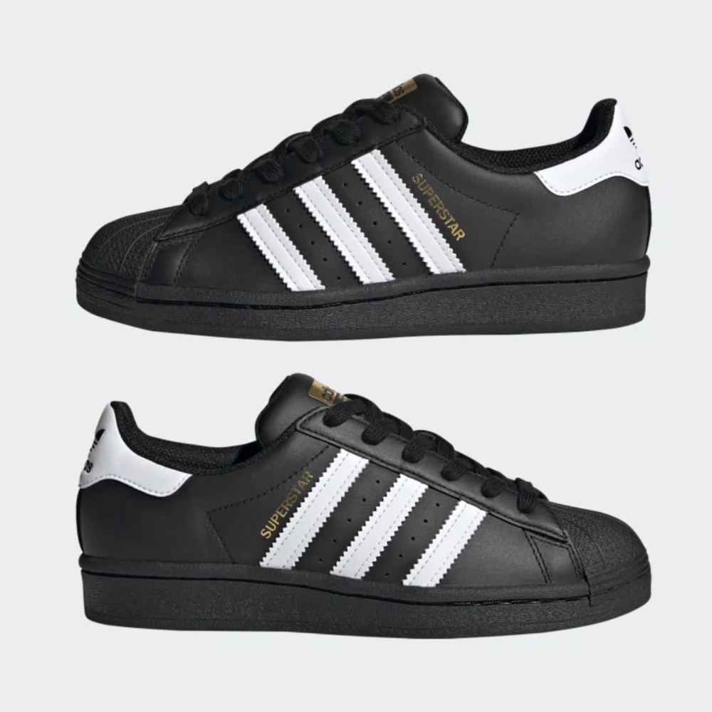 Adidas Originals Superstar Mens Black Sneakers Multiple Sizes
